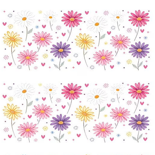 Trinkglas mit Blumenmotive