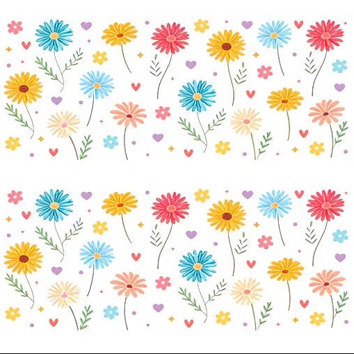 Trinkglas mit Blumenmotive