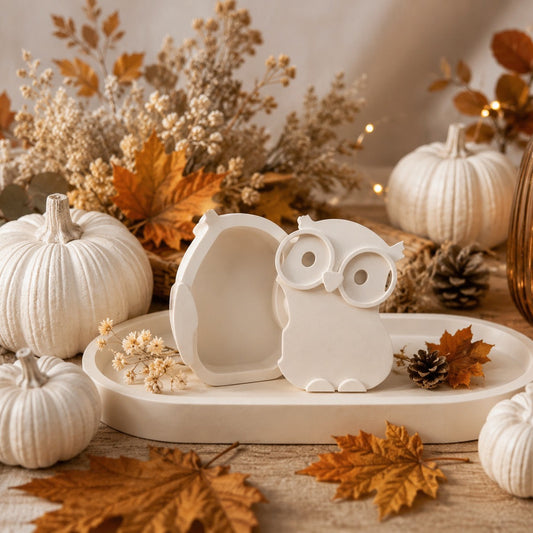 Eule Dose Gießkeramik Herbstdeko