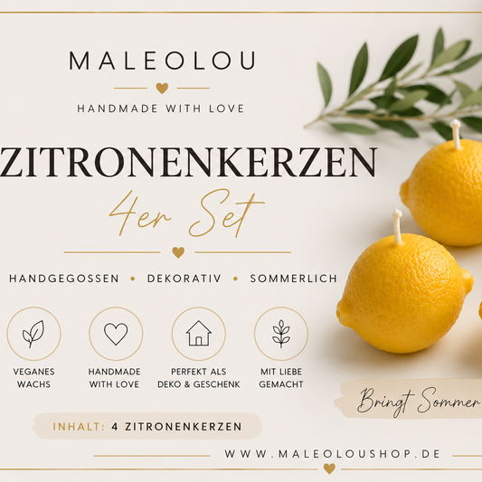 Zitronenkerzen 4er Set