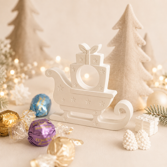 Weihnachtsschlitten merci Lovelies Holzfigur
