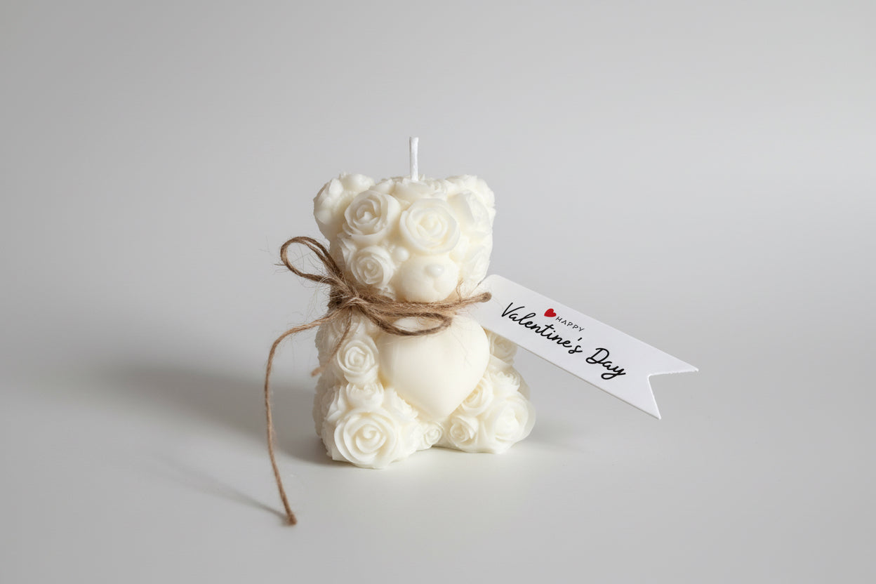 Blumen Bär Kerze