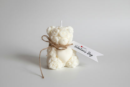Blumen Bär Kerze