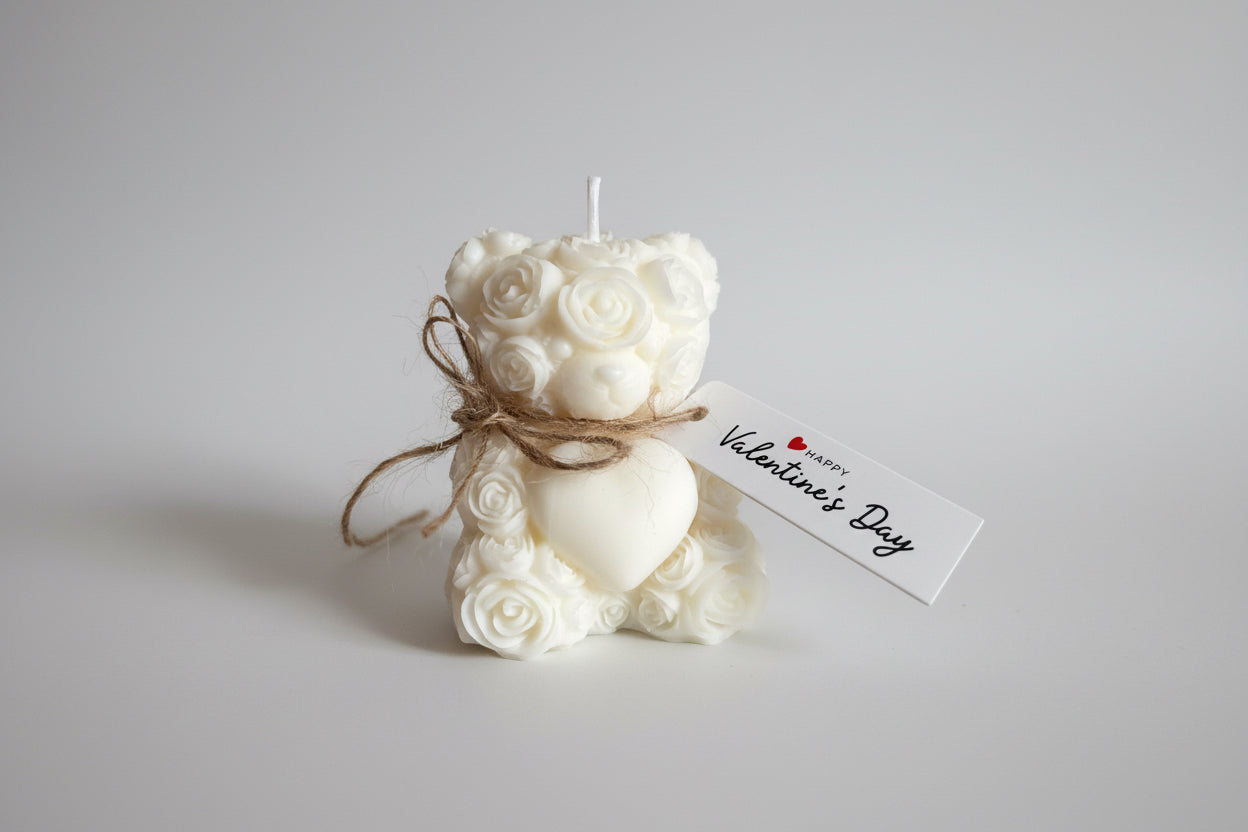 Blumen Bär Kerze