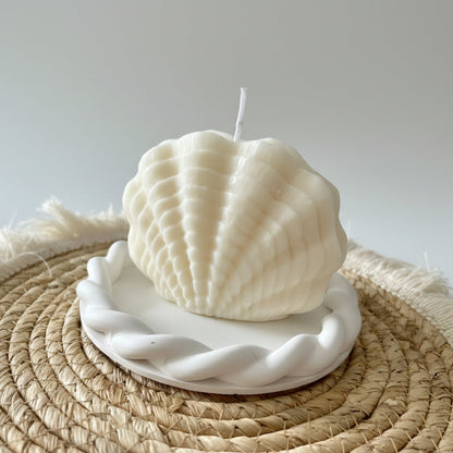 Muschel Kerze – Moderne Designkerze | Scandi & Boho Deko