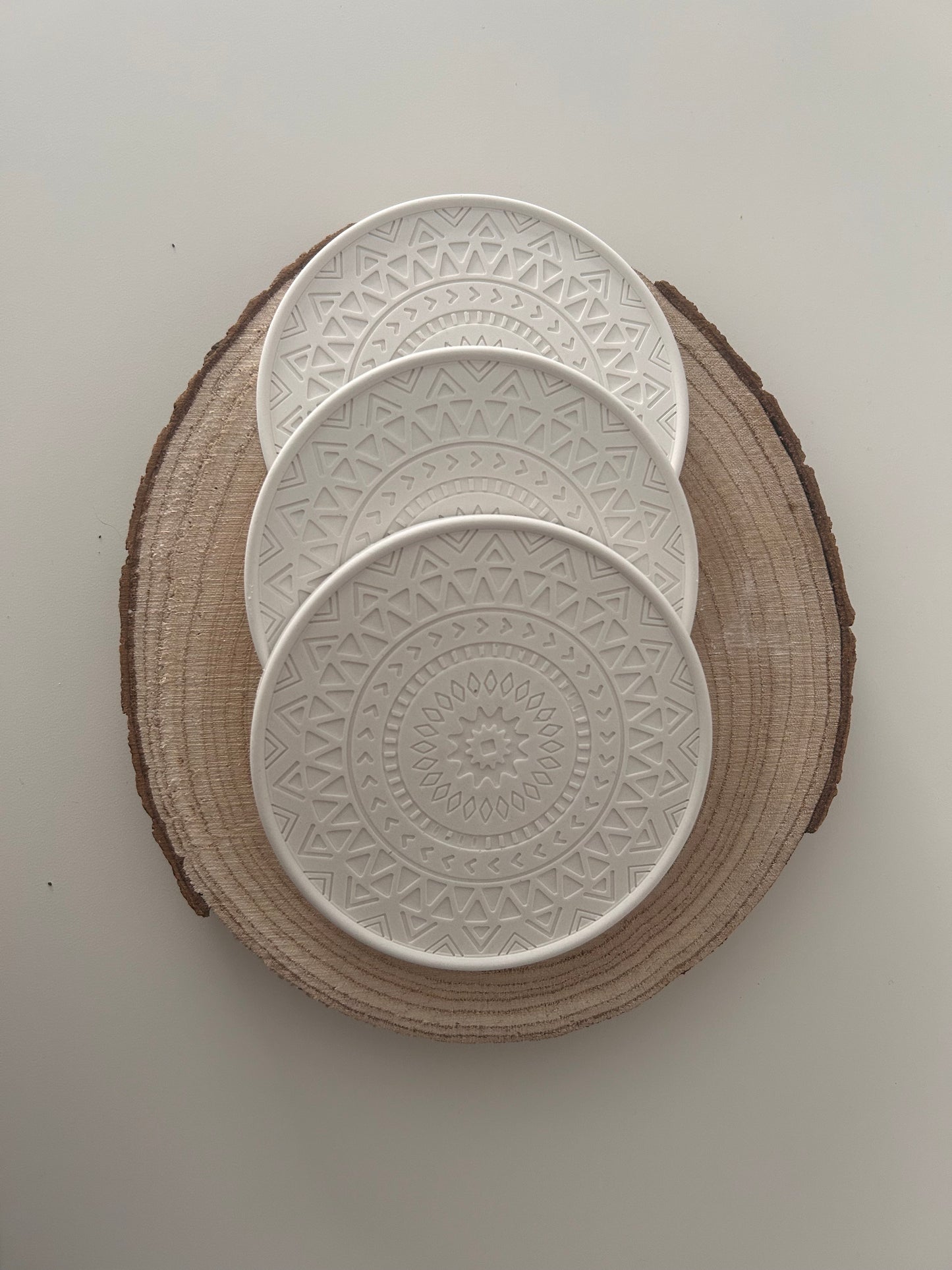 Mandala Untersetzer 4er Set aus Gießkeramik