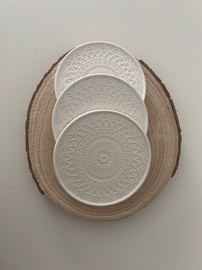 Mandala Untersetzer 4er Set aus Gießkeramik