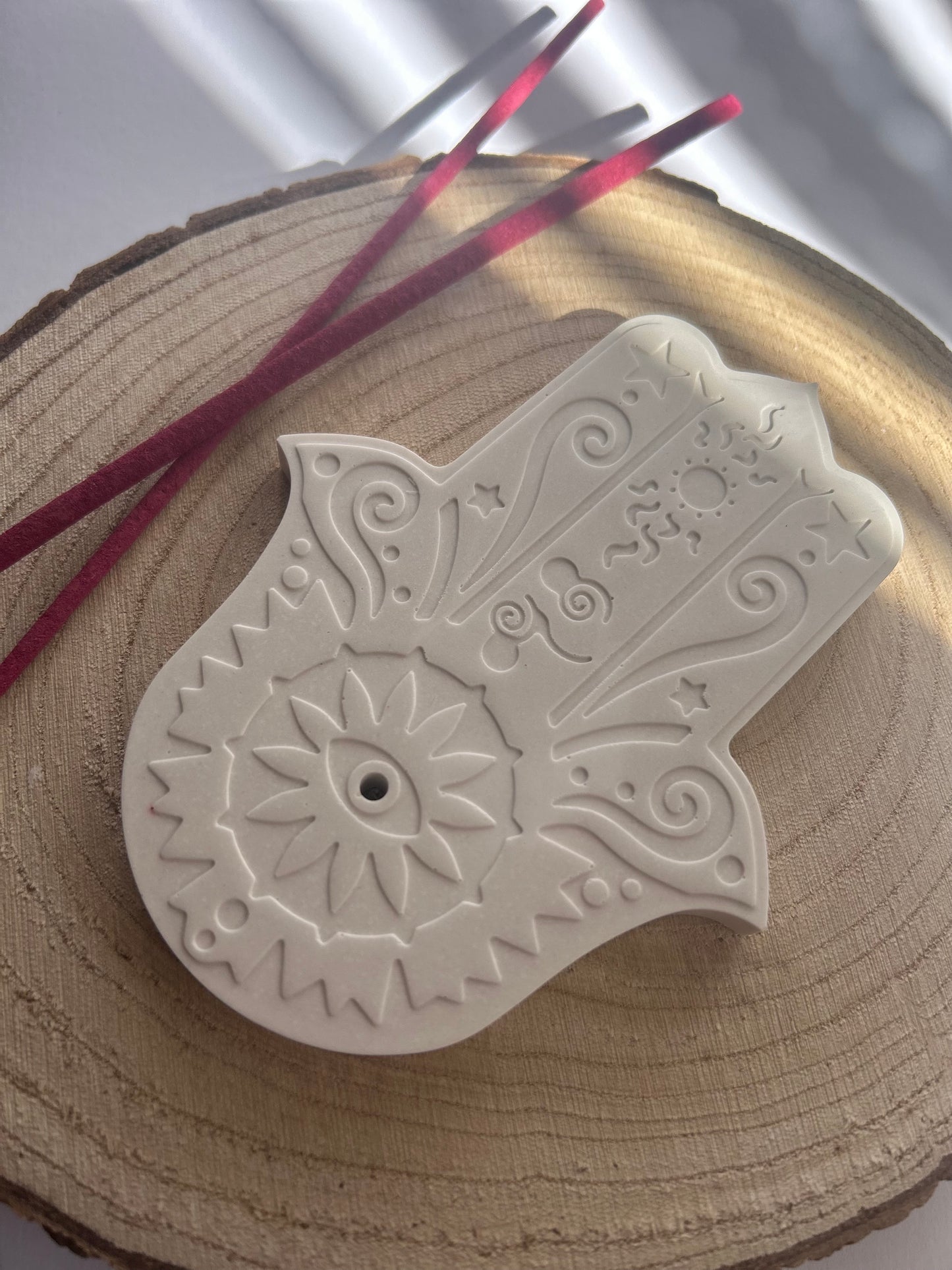 Hamsa Hand Räucherstäbchenhalter – Sonne