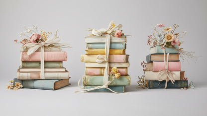 Trinkglas mit Bücher